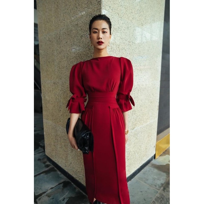 Váy Lalle màu đỏ, size S. Mới 99%