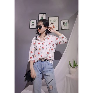 SƠ MI HỌA TIẾT HOA