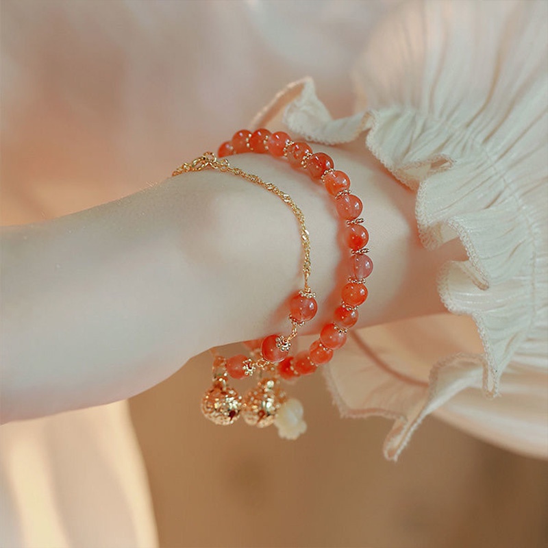 【Kifli】Vòng Tay Mặt Chuông Vàng Thiết Kế Đặc Biệt Phong Cách Truyền Thống Bạn Thân