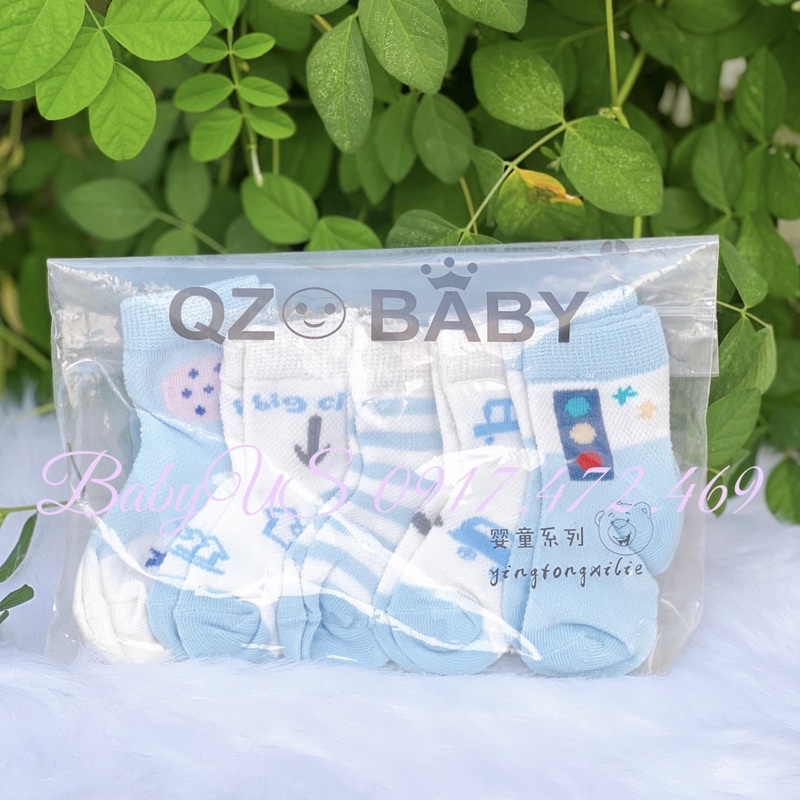 Set 5 đôi vớ họa tiết nhiều màu cho bé