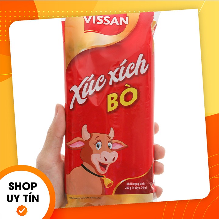 [ HSD DÀI ] Xúc xích Bò tiệt trùng Vissan 280g (4 cây) - Công Ty Thực Phẩm SibMart - SF0034 | BigBuy360 - bigbuy360.vn