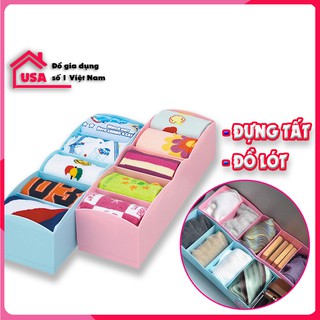 Hộp nhựa đựng đồ lót và tất 5 ngăn giao màu ngẫu nhiên