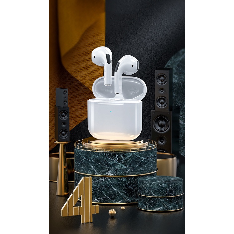 Tai nghe bluetooth pro 4 hỗ trợ đổi tên,định vị, âm thanh hifi pin siêu trâu