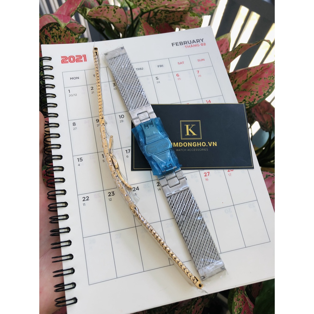 Dây đồng hồ mesh lưới mắt to khoá bướm inox không gỉ, đúc đặc Tặng Kèm Dụng Cụ Thay Dây