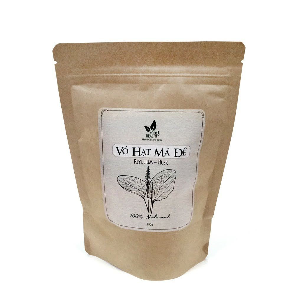 Vỏ hạt mã đề Viethealthy (150gr) - Giàu chất xơ, hỗ trợ thải độc, làm sạch đường tiêu hóa