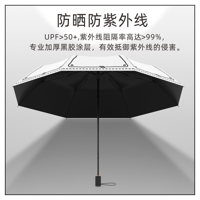 Dù Gấp Tự Động Chống Tia UV Họa Tiết Hoạt Hình Dễ Thương