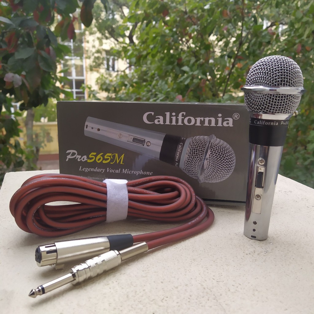 Micro có dây California Pro565M, mic không dây hát karaoke xuất xứ Hàn Quốc