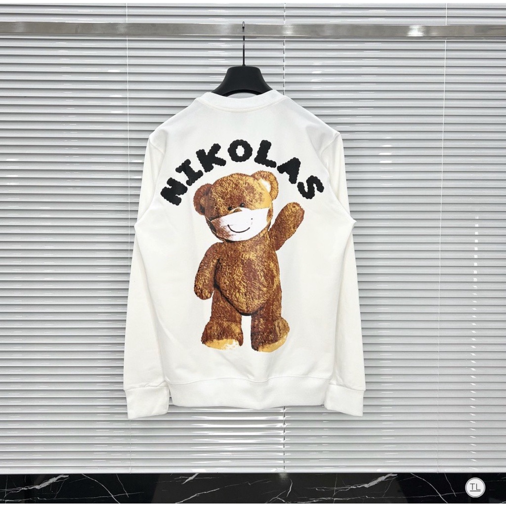 Áo Nỉ Sweater Gấu Nikolas Hình In 5D Cao Cấp Chất Vải Nỉ Cotton Thoáng Mát Siêu Hot