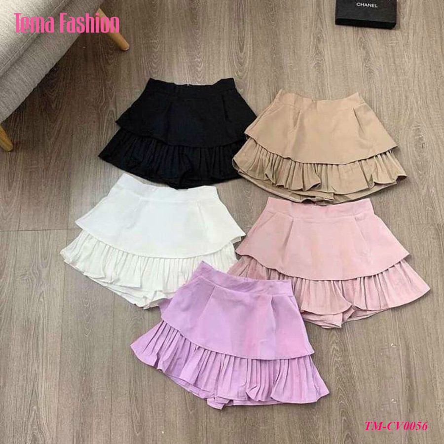 [ Mã FADIRECT20 giảm 20K đơn 150K] Chân váy xếp ly dáng ngắn nữ TEMA - Chân váy chữ a cách điệu siêu đẹp | BigBuy360 - bigbuy360.vn