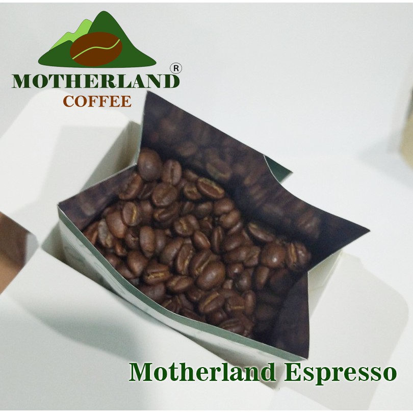 Motherland Espresso cà phê hạt pha máy hộp 250g