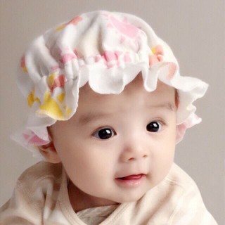 Mũ bèo cotton cho bé gái sơ sinh