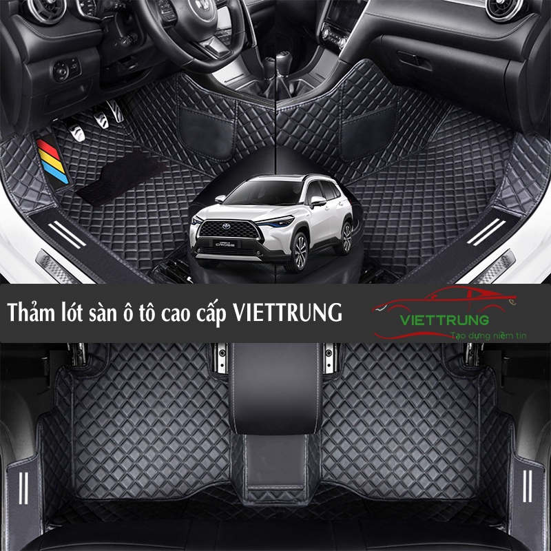 Thảm lót sàn ô tô 6D dập chỉ Toyota Cross hoàn toàn không thấm nước