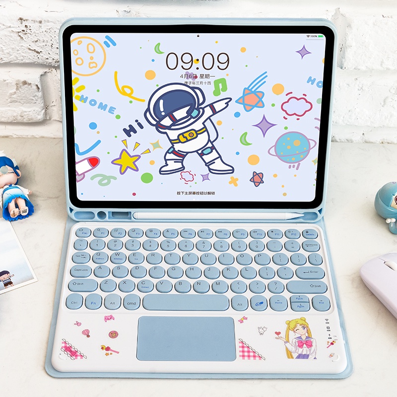 Ốp Máy Tính Bảng Có Bàn Phím Bluetooth Không Dây Cho iPad Touchpad 10.2 '' iPad 7th / 8th / 9th Gen 10.9 '' Air4 / Air5 2021 / 2020 Pro 11 ''