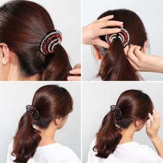 Kẹp búi tóc dạng tròn dinh đá