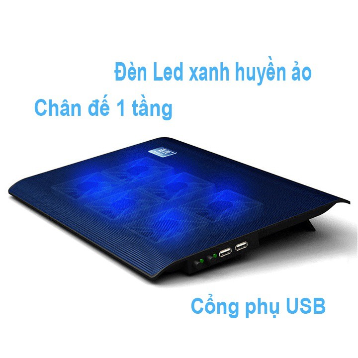 Đế tản nhiệt cho Laptop L112 với 6 Fan và có nút điều chỉnh tộc độ gió