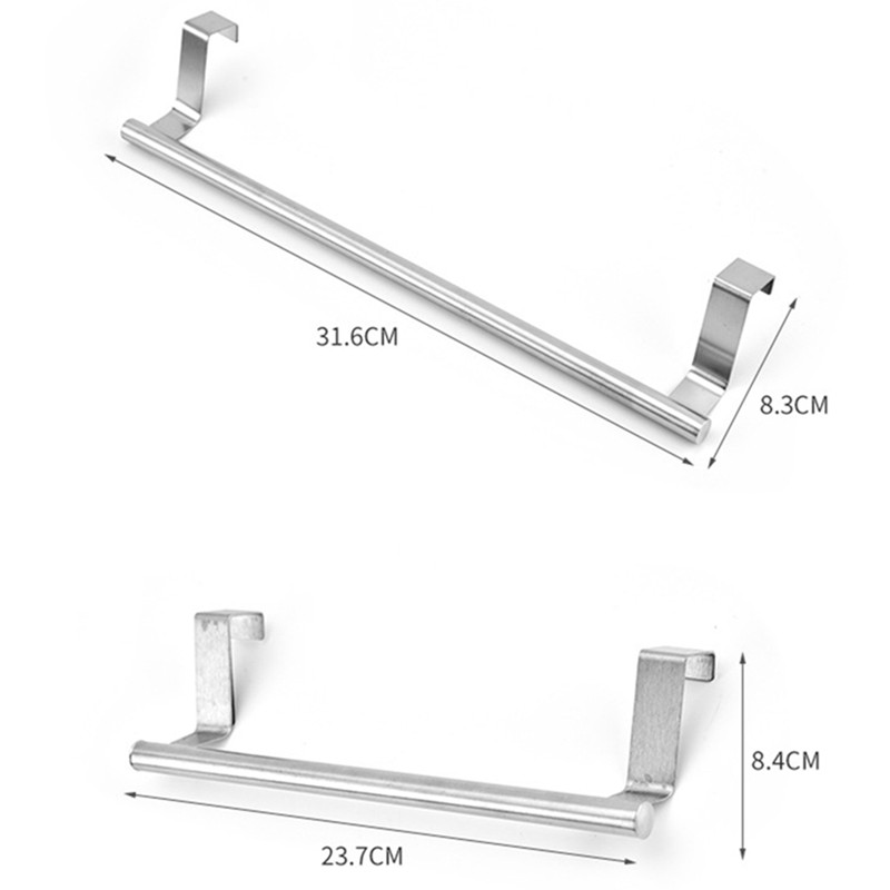 Giá treo khăn gắn cửa tủ trong nhà bếp/nhà tắm bằng chất liệu thép không gỉ