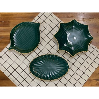 Combo tiệc trà xanh cổ vịt kẻ vàng kim
