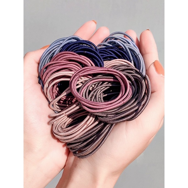 Túi Zip Set 100 Sợi Thun Cột Tóc