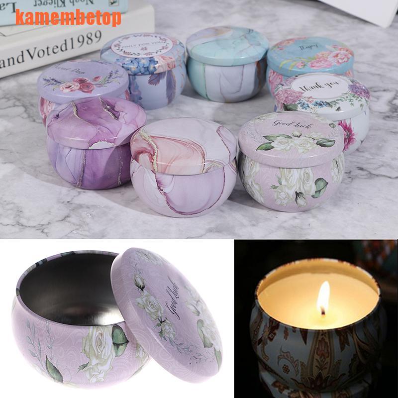 Hộp Thiếc Rỗng Đựng Nến Thơm Trang Trí Nhà Cửa / Tiệc Tùng