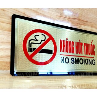 Biển Không Hút Thuốc bằng đồng