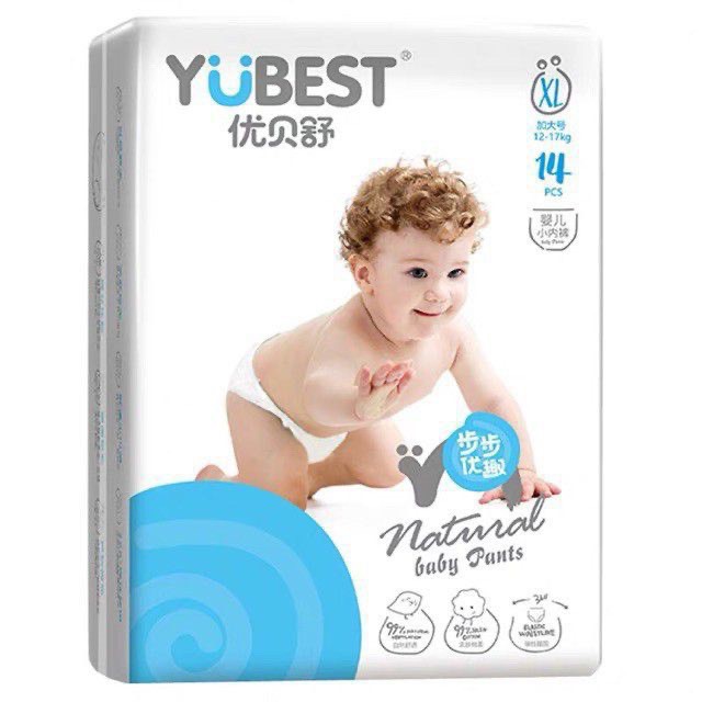 BỈM TÃ YUBEST NATURAL DÁN QUẦN NỘI ĐỊA TRUNG QUỐC S132/ M108/ L96/ XL84/ XXL72