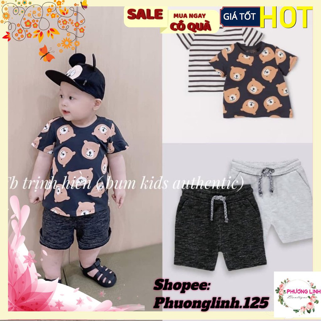 SET 3 ÁO PHÔNG GẤU BEAR- KẺ NGANG CHO BÉ