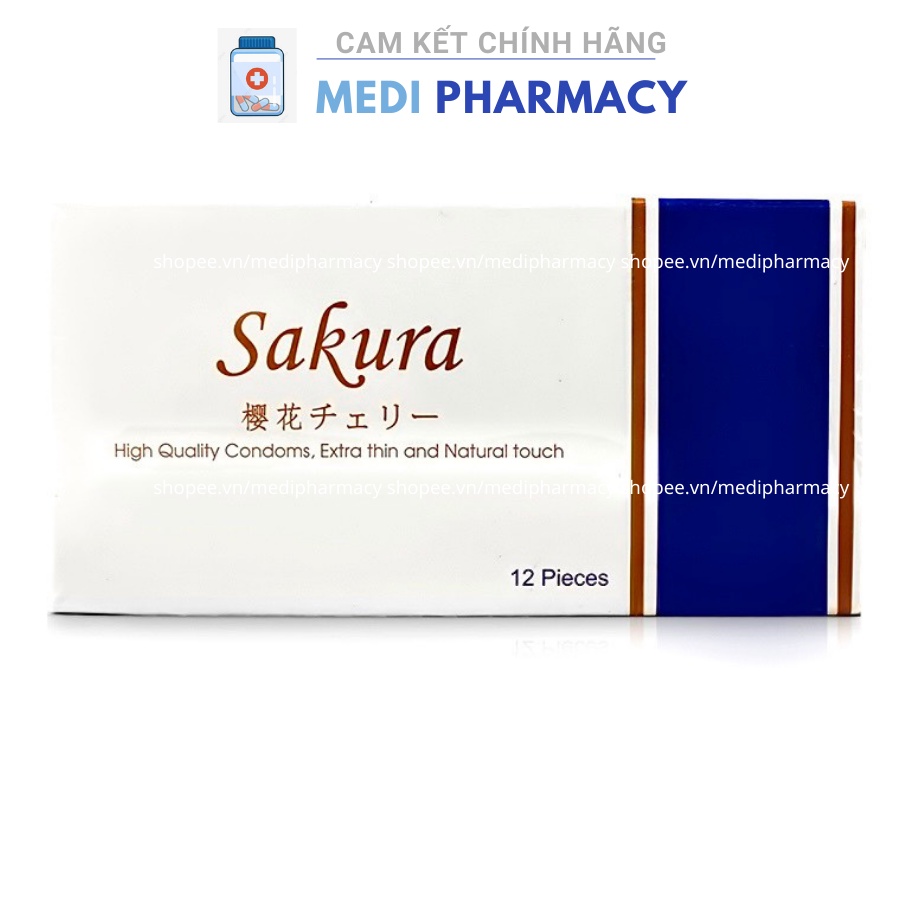 Bao cao su gai siêu mỏng ôm khít Sakura tăng khoái cảm ( Hộp 12 cái)
