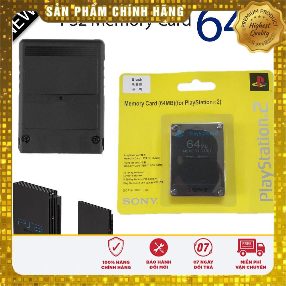 ⚡️HÌNH THẬT GIÁ TỐT⚡️ Bộ Lưu Save Game Cho Máy PlayStation 2 - Memory Card 64mb (for PlayStation 2)