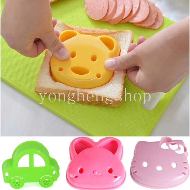 Khuôn Cắt Bánh Mì Sandwich Hình Gấu / Thỏ Hoạt Hình Dễ Thương Dành Cho Trẻ Em