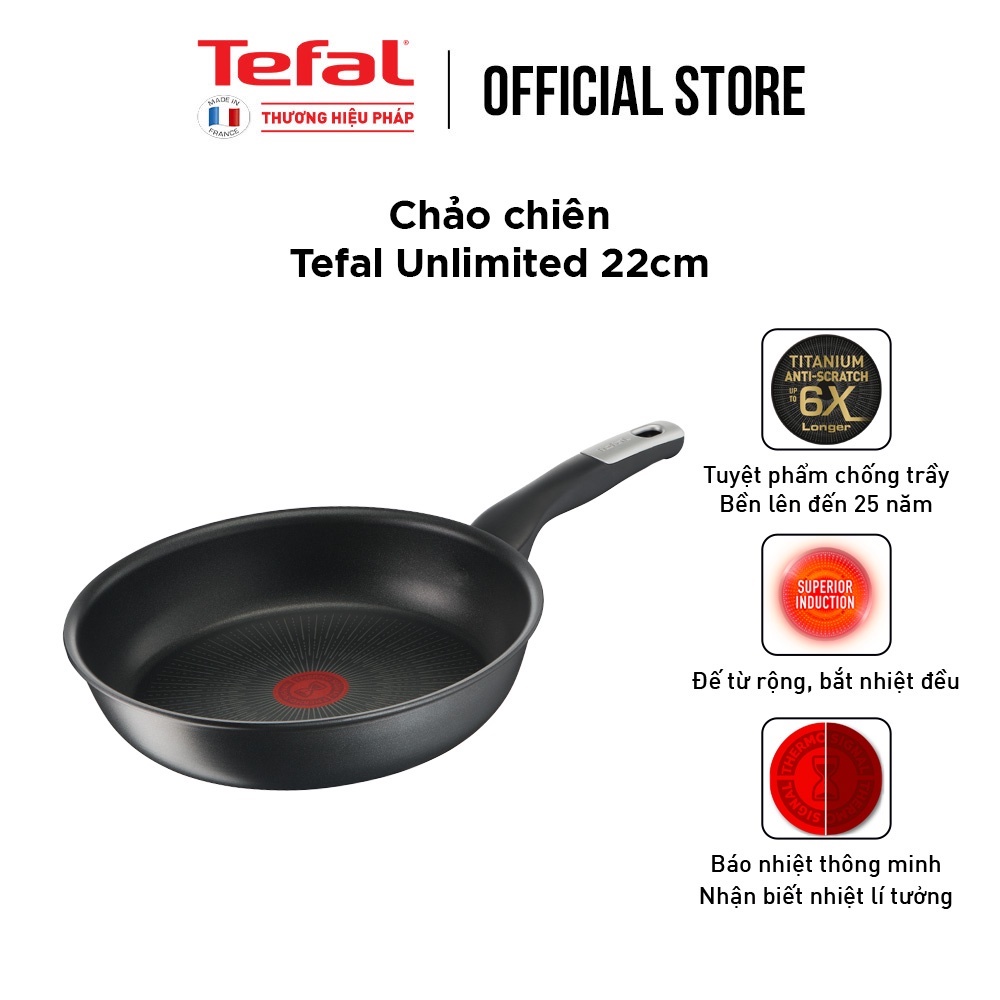 [LIFEMC11BPC -8% đơn 350K] Chảo chiên Tefal Unlimited 22cm