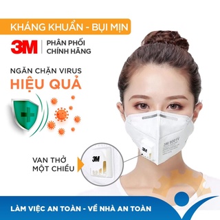 Combo 20 khẩu trang 3M 9001 có van, khẩu trang 3M chính hãng