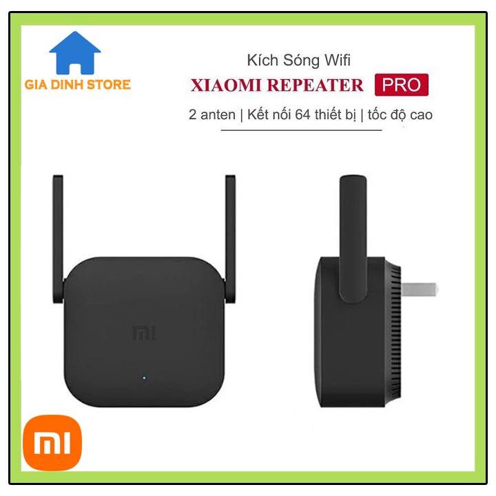 Kích Sóng Wifi Xiaomi Repeater Pro 2 râu ăng ten, phát xuyên tường, thu phát mở rộng, khuếch đại, băng tần rộng