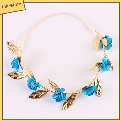 Băng Đô Cài Tóc Hình Vòng Hoa Hồng Xinh Xắn Cho Bé Gái