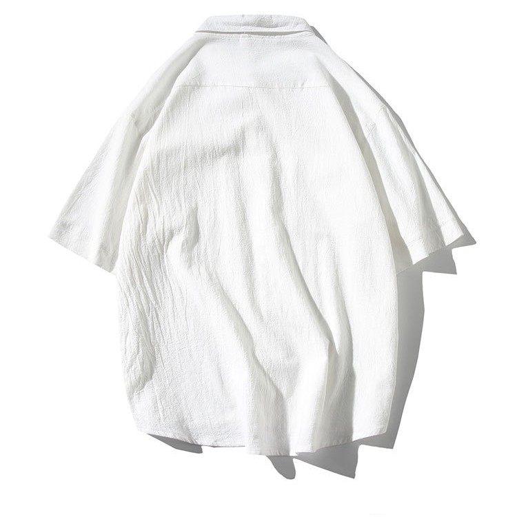 Áo Sơ Mi Cộc Tay Linen Túi Ngực Basic ROUGH - Mềm, Mịn, Mát | BigBuy360 - bigbuy360.vn