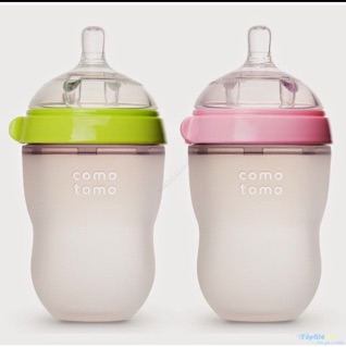 (Tặng nắp tập uống) Bình sữa CMTM silicon siêu mềm 250ml