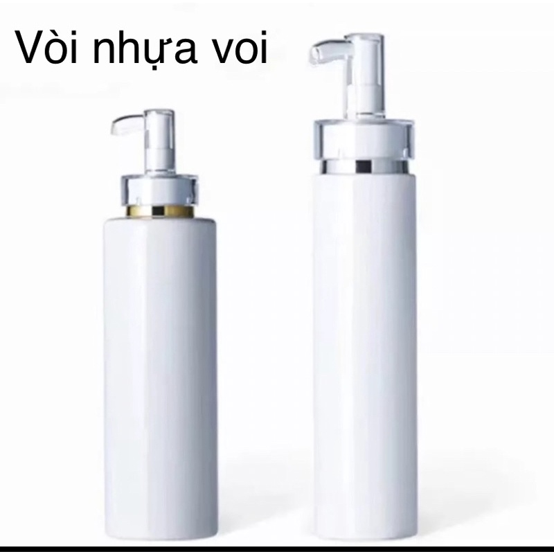 chai nhựa màu trắng 100ml/150ml/200ml/250ml/300ml/500ml- chai chiết sữa tắm màu trắng