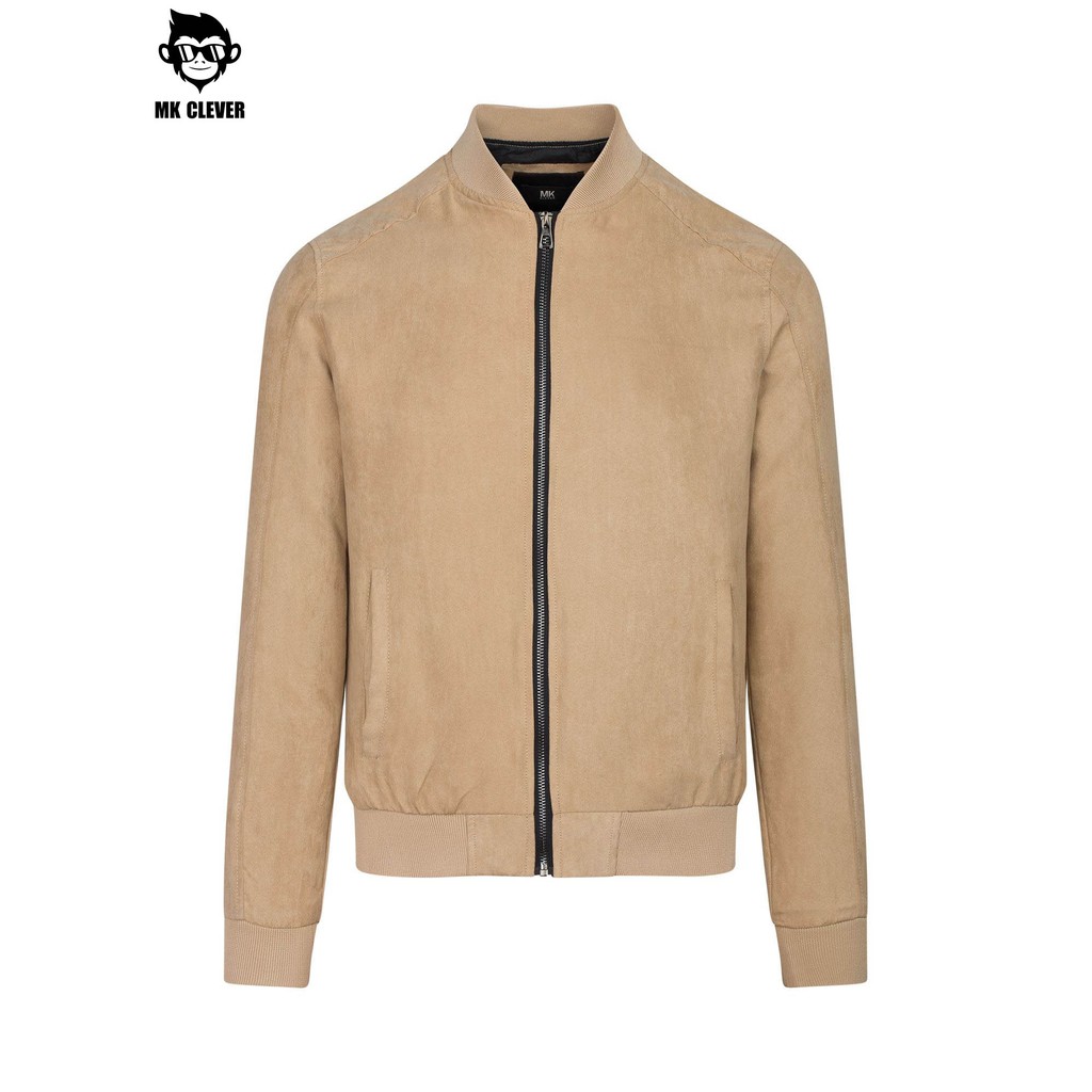 Áo Bomber Da Lộn MK CLEVER Trẻ Trung Lịch Sự Chất Liệu Da Lộn Mịn Mướt Phom Dáng Trẻ Trung