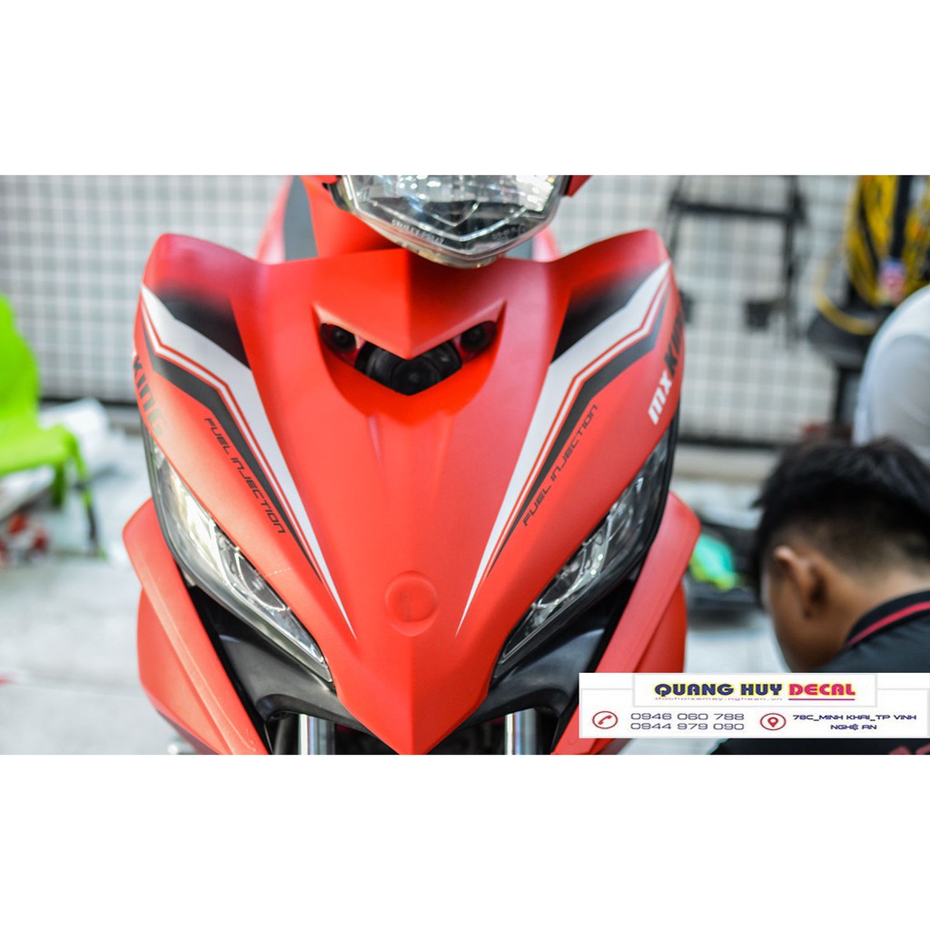 [Freeship đơn từ 50k]Tem trùm exciter 135 đỏ đen MX đẹp, độ team decal xe ex dán đời 2011-2014