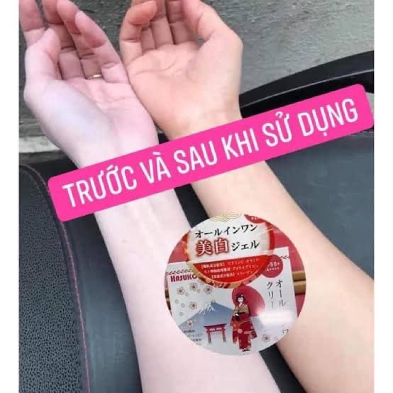 Kem trắng da bật tone toàn thân Hasuko NMN Nhật Bản chống nắng SPF 50+++