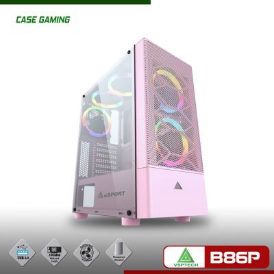 Vỏ Case VSP Gaming Mặt Lưới B86P (PINK)