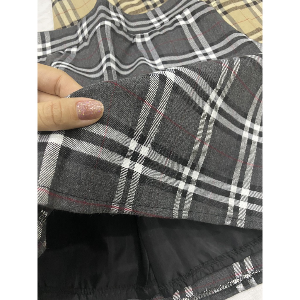 [Mã FAGREEN55 giảm tới 30K đơn 99K] (BIGSIZE) Chân váy dáng A kẻ có quần trong bbr (60-90kg) MS121 | BigBuy360 - bigbuy360.vn