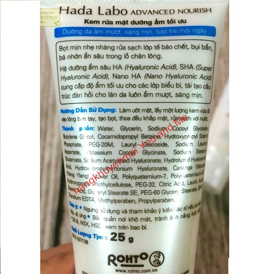 (HSD 2023 - 20g) Sữa rửa mặt Hada Labo | BigBuy360 - bigbuy360.vn