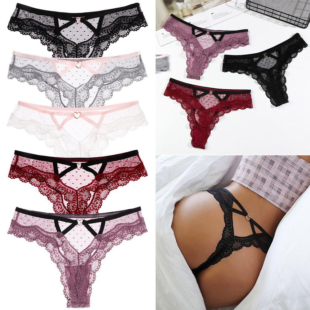 Quần Lót Ren Lọt Khe Khoét Lỗ Trong Suốt Lưng Thấp