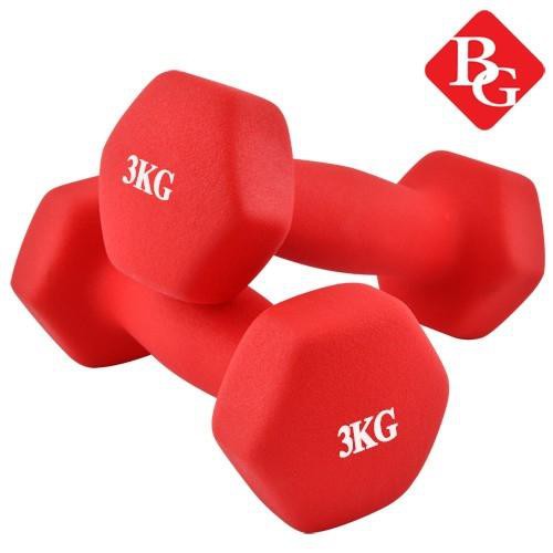 BG Cặp tạ tay (2 cái) cao cấp lõi thép bọc cao su nhám tập Gym tập thể dục 3KG XANH LAM