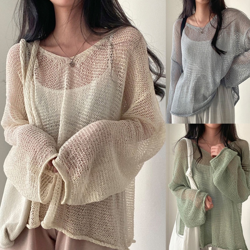 Áo Thun Nữ Dài Tay Cổ Tròn Thời Trang Hàn