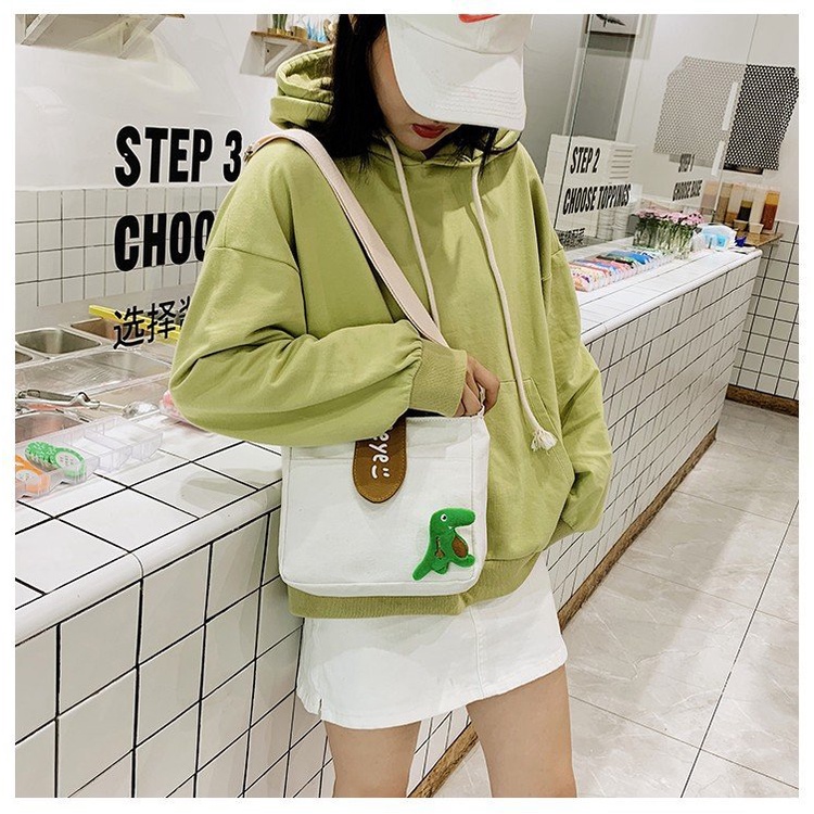 Túi Đeo Vai Vải canvas Kiểu Hoạt Hình Nhật Bản Dễ Thương