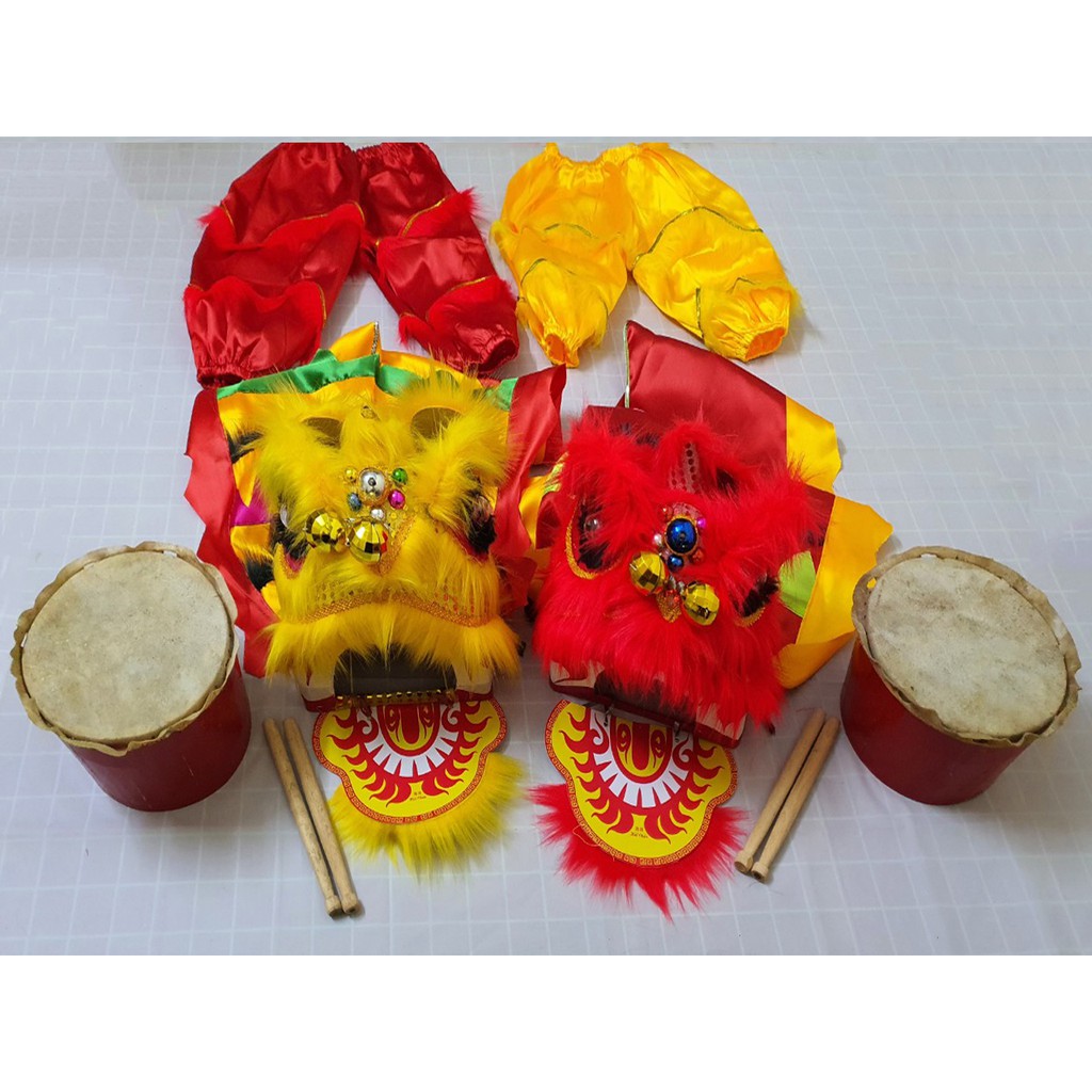 Combo Bộ múa lân - Đầu lân + Trống + Quần Lân  | Thiết Bị Đoàn Đội