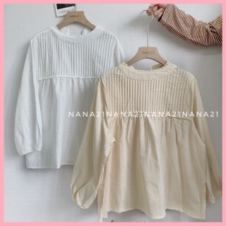 Áo babydoll thô đũi(ảnh tự chụp kèm ảnh mẫu mặc)