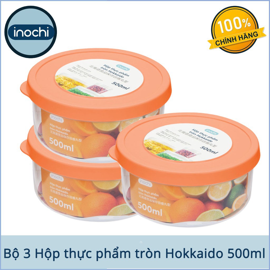 [ 6 Size ] Hộp Thực Phẩm INOCHI Nhựa Không Mùi - Hộp Quay Đồ Ăn Nhanh Trong Lò Vi Sóng Hình Tròn