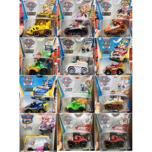 Series Xe Paw Patrol bằng metal chính hãng